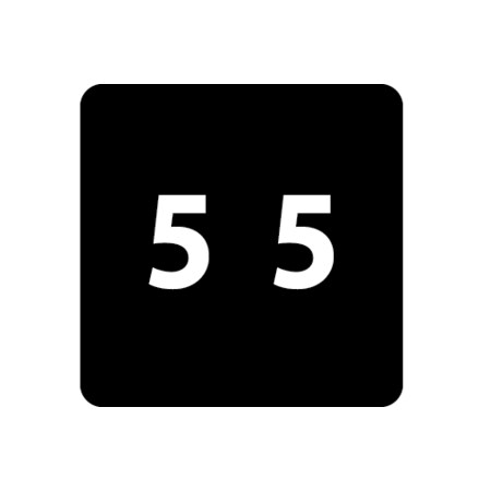 Nevs Ames - Filing Labels - Large - Number 5 1-7/8" x 1-7/8" Black XN-JL-5